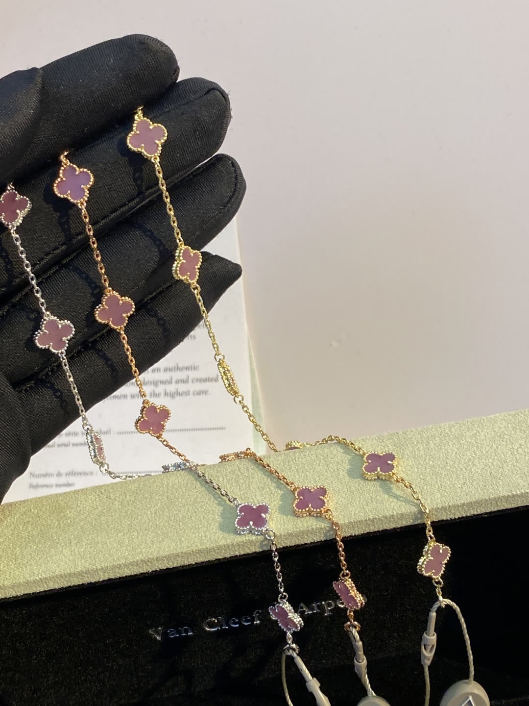 Van Cleef & Arpels Alhambra Pink Enamel Bracelet